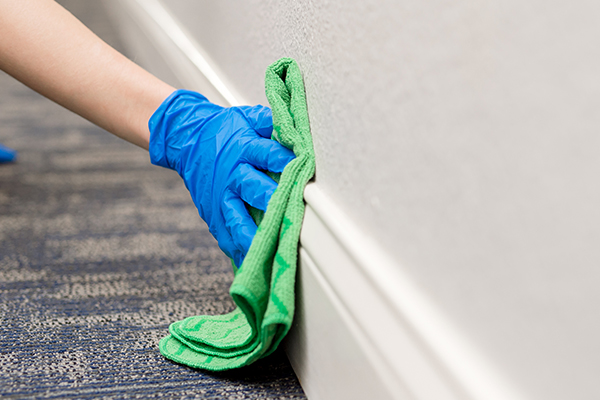 professional giving an office deep cleaning services