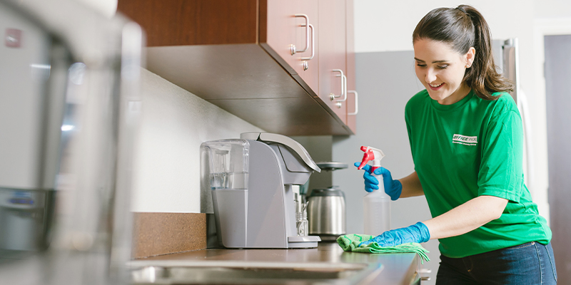 cleaning counter surface